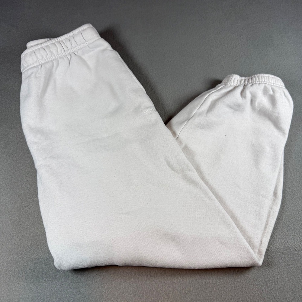 TNA Sweatfleece Mega Fit Cozy Fleece Sweatpants Size M White Oversized Joggers
